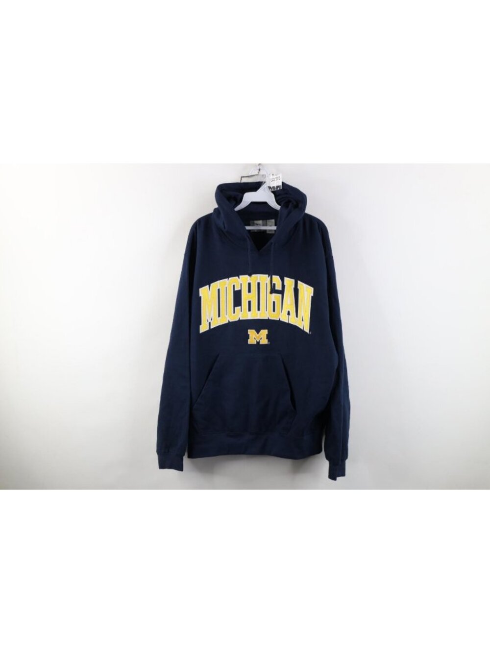 Vintage 90s Y2K Mens Large Spell Out University of Michigan Hoodie Sweatshirt